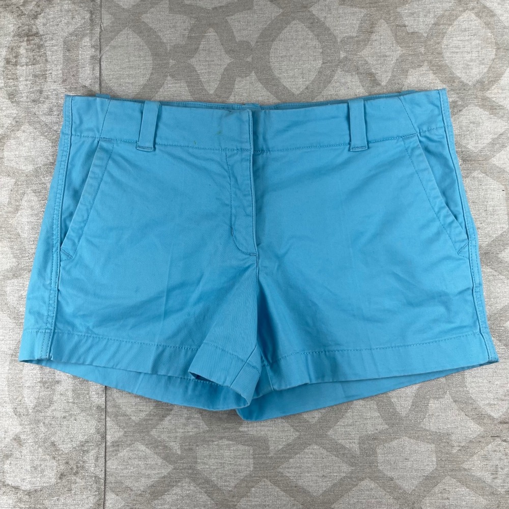 Vineyard Vines Every Day Shorts Women 12 Blue Stretch Chino Preppy Summer Cotton
